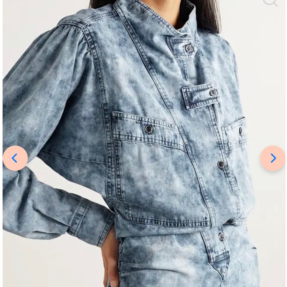 Isabel Marant acid wash denim dress sz 36